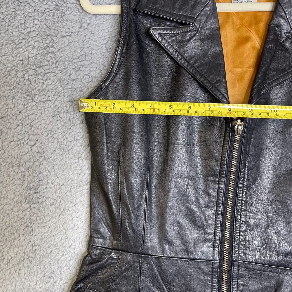 Vintage Leather Vest Womens Medium BB DAKOTA by BP NORDSTROM Black - Picture 2 of 16
